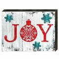 Designocracy Joy Vintage Christmas Art on Board Wall Decor 9880618
